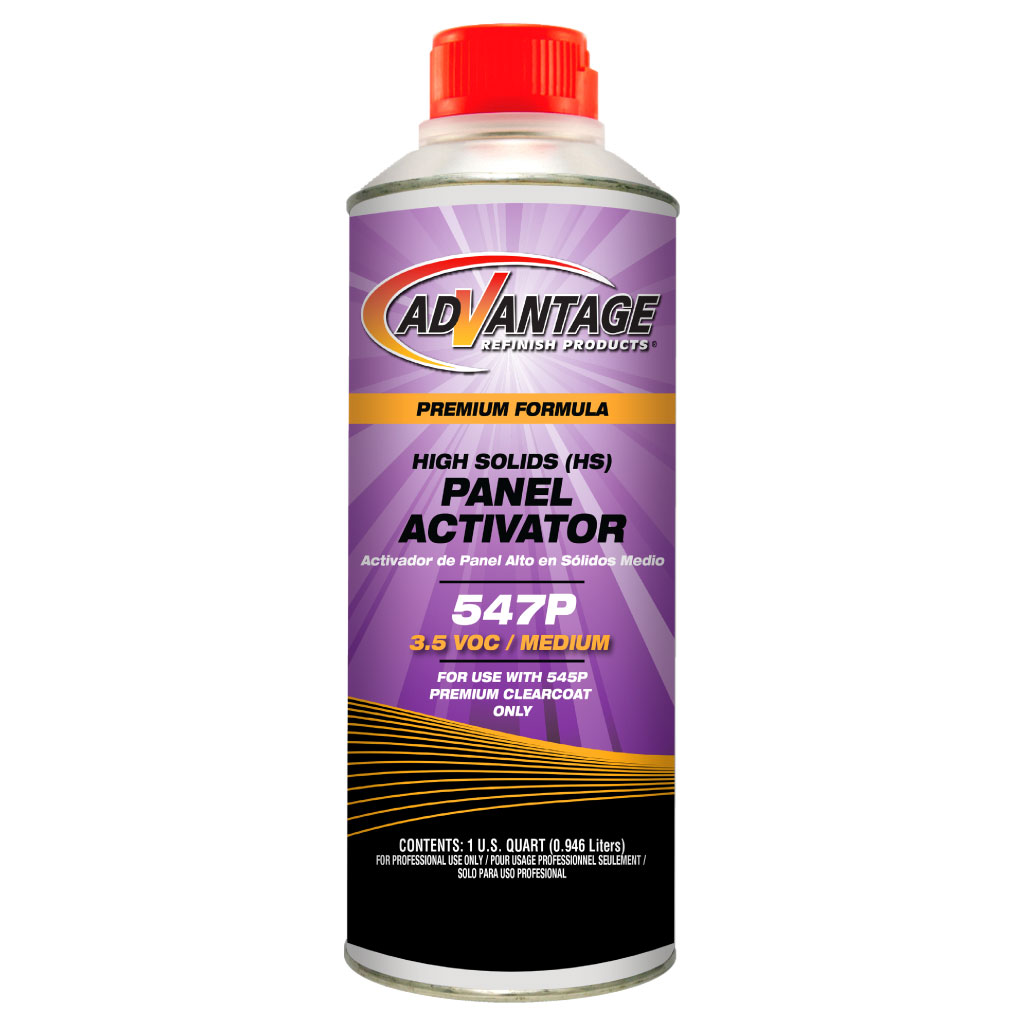 Advantage panel activator can on a white background