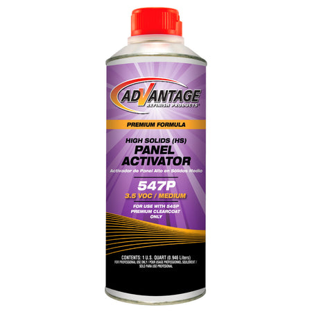 Advantage panel activator can on a white background