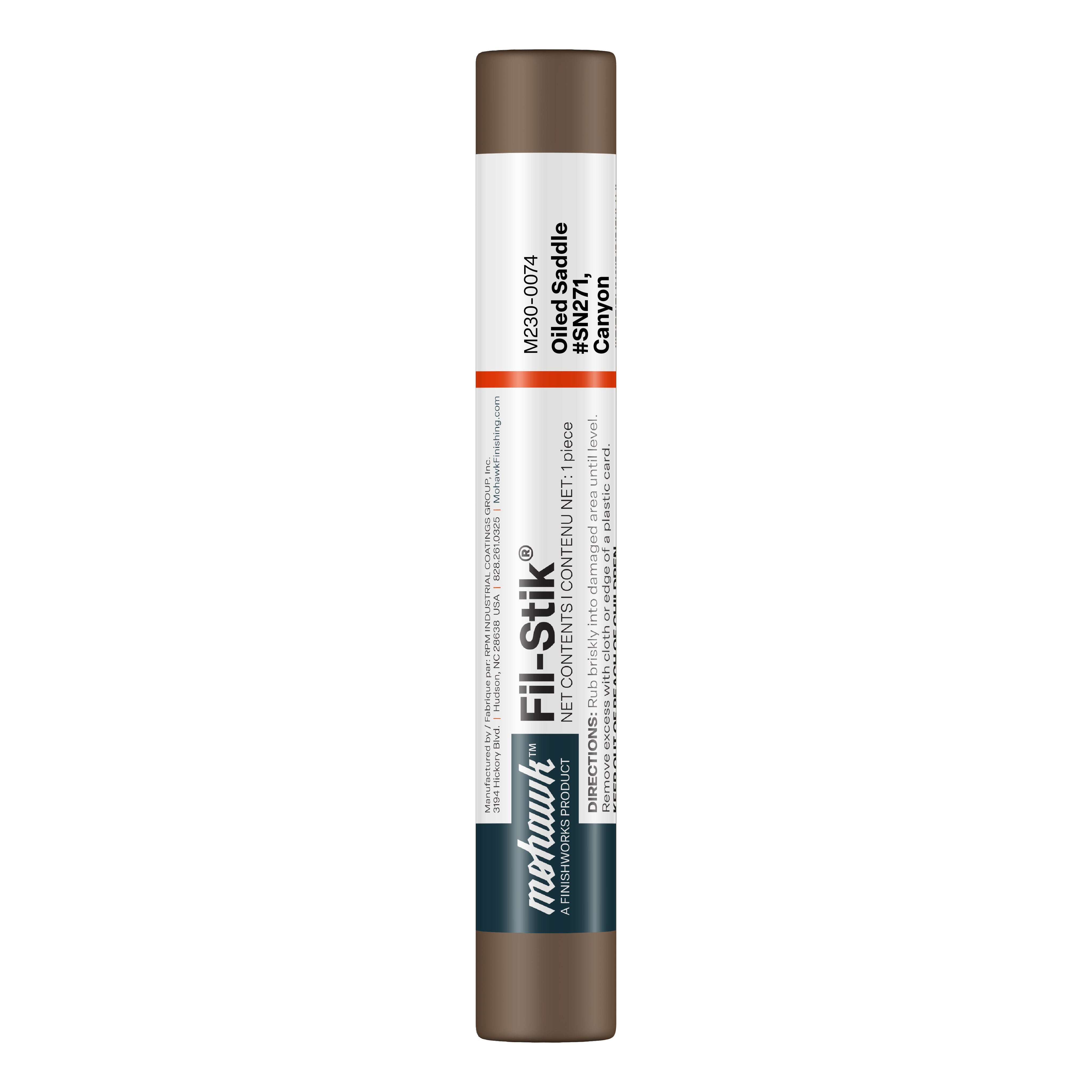 Mohawk Oiled Saddle Canyon Fil-Stik wax putty stick for wood repair