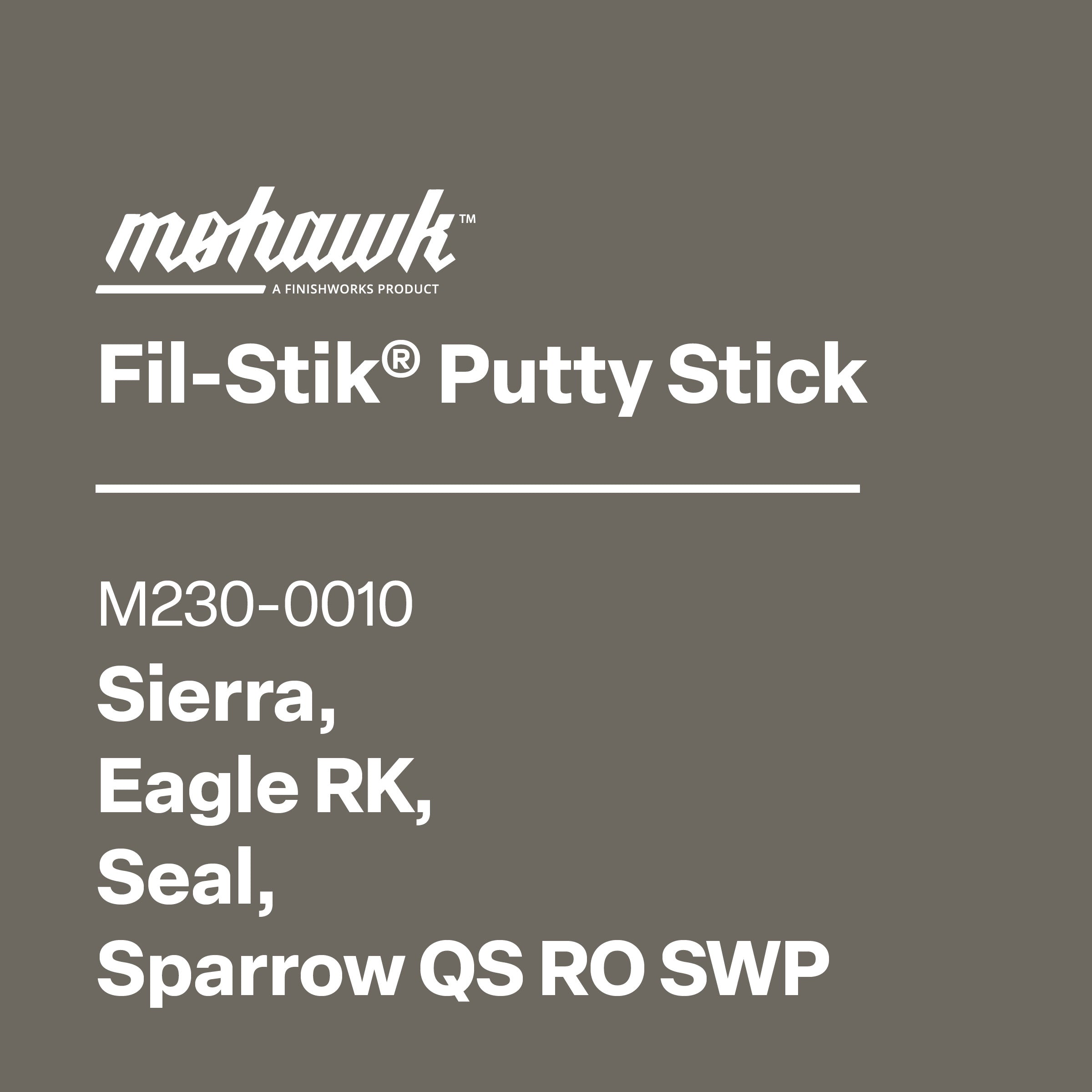 Mohawk Fil-Stik semi-hard wax wood repair touch-up stick M230-0010