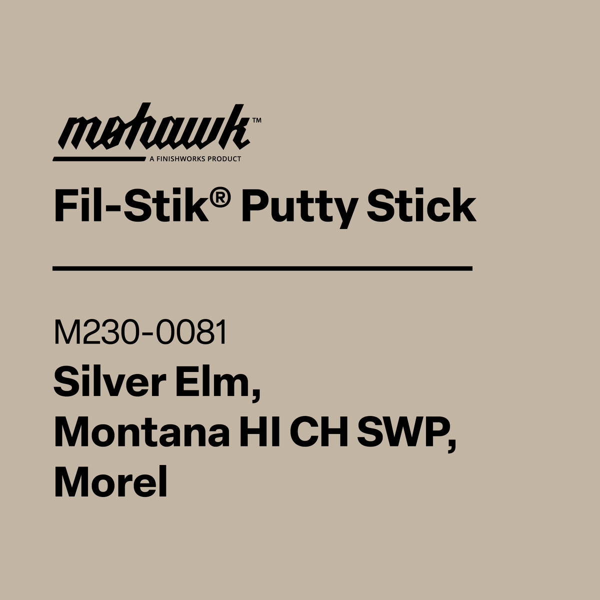 Mohawk Fil-Stik semi-hard wax wood repair touch-up stick M230-0081