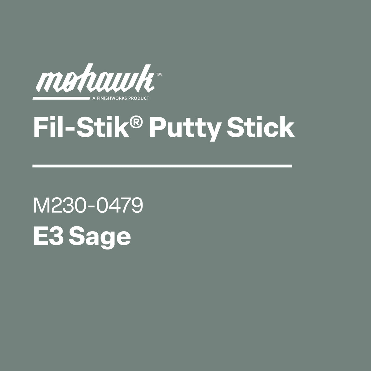 Mohawk M230-0479 E3 Sage furniture scratch and nick touch-up stick