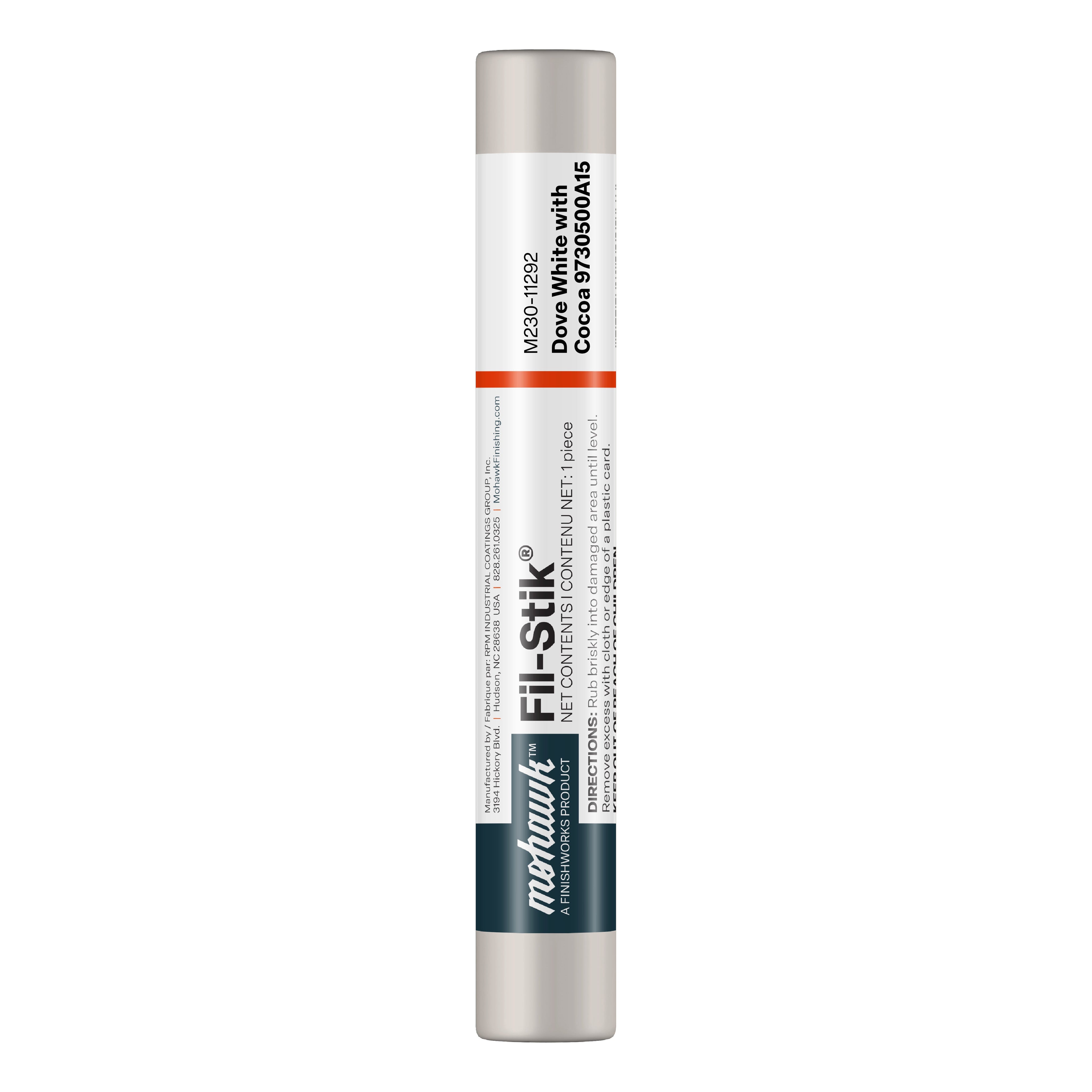 Mohawk Dove White With Cocoa Fil-Stik wax putty stick for wood repair
