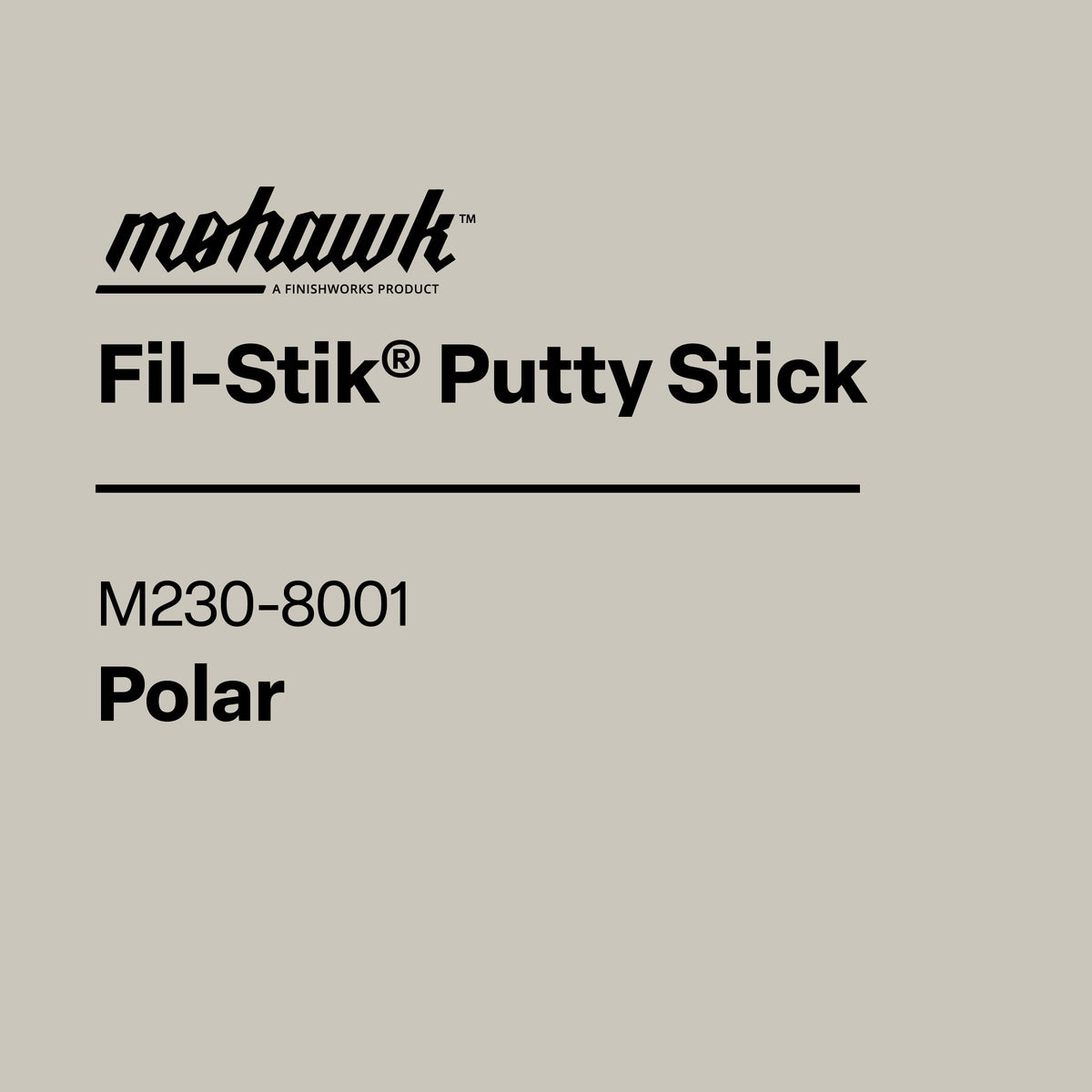 Mohawk M230-8001 Polar furniture touch-up filler stick
