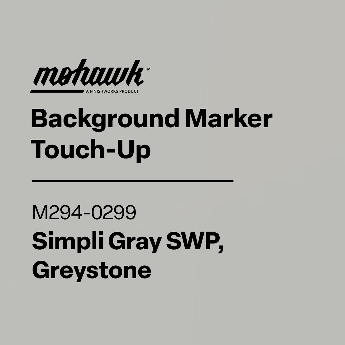 Mohawk Background Marker Touch-Up label on a gray background