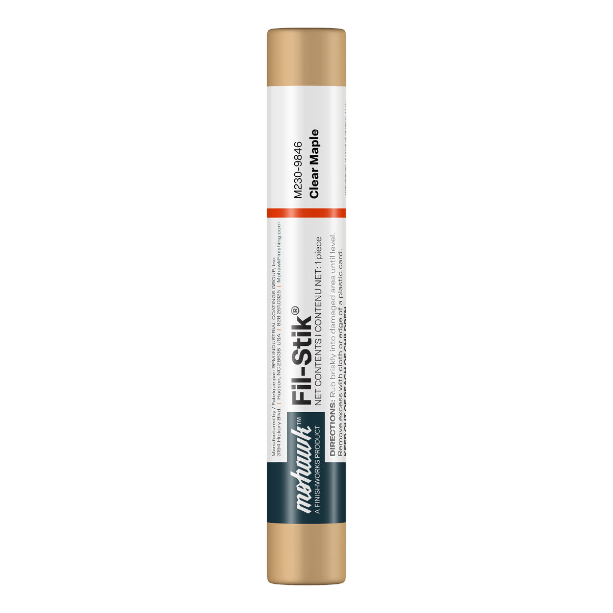 Mohawk Clear Maple Fil-Stik wax putty stick for wood repair