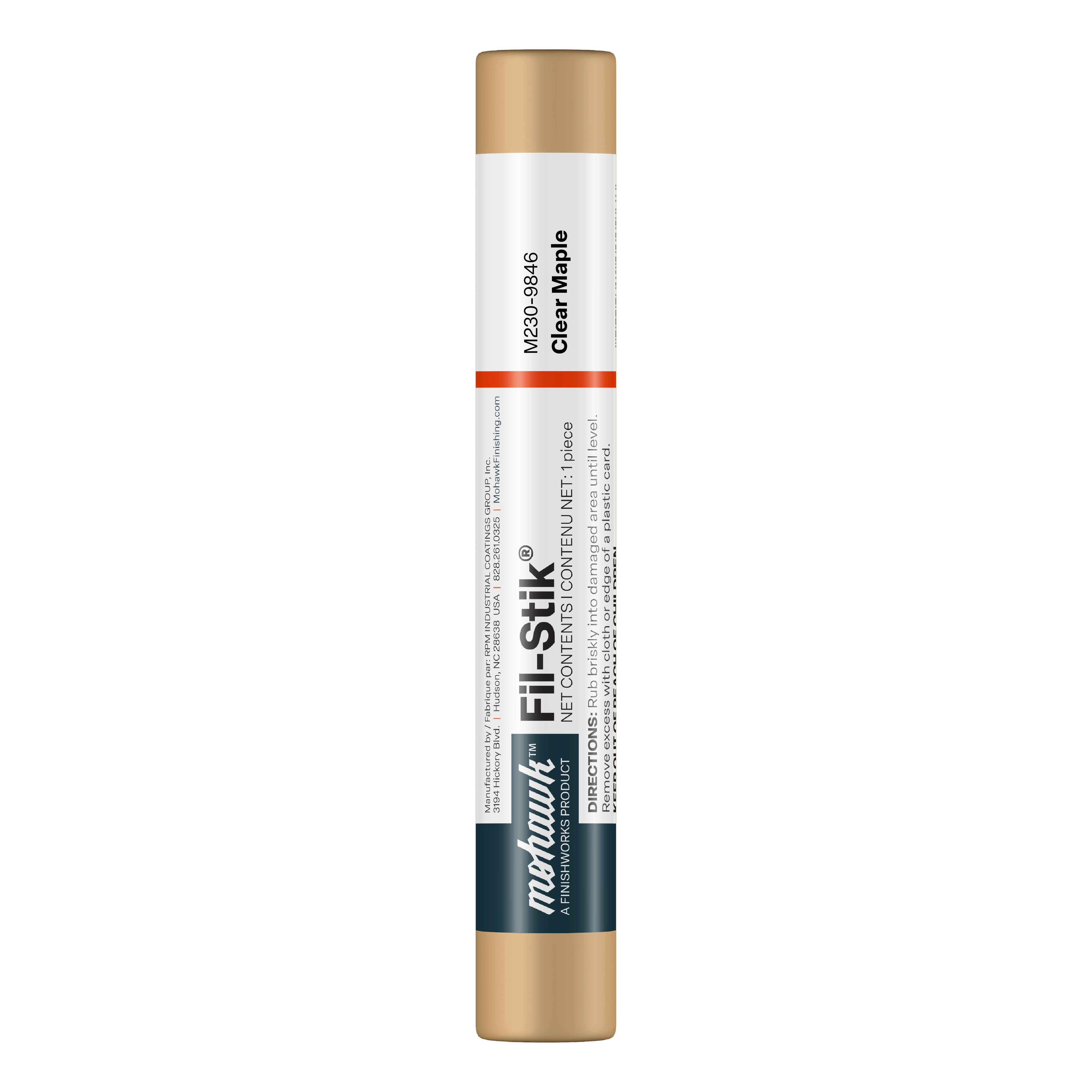 Mohawk Clear Maple Fil-Stik wax putty stick for wood repair