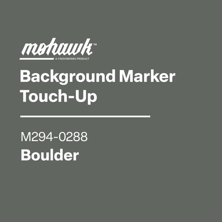Mohawk Background Marker Touch-Up label with product details on a black background