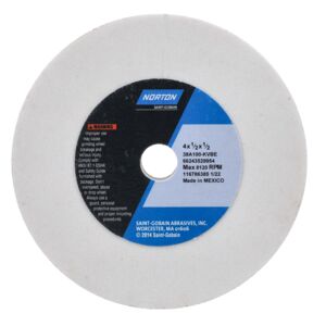 Norton4 x 1/2 x 1/2 in Type 01 Toolroom Wheel 38A 100 K VBE 66243529954 1 EA