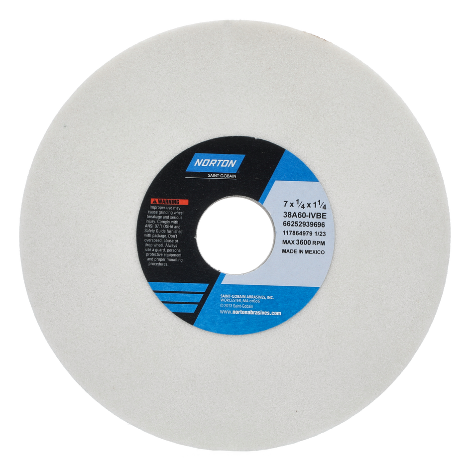Norton7 x 1/4 x 1-1/4 in Type 01 Toolroom Wheel 38A 60 I VBE 66252939696 1 EA
