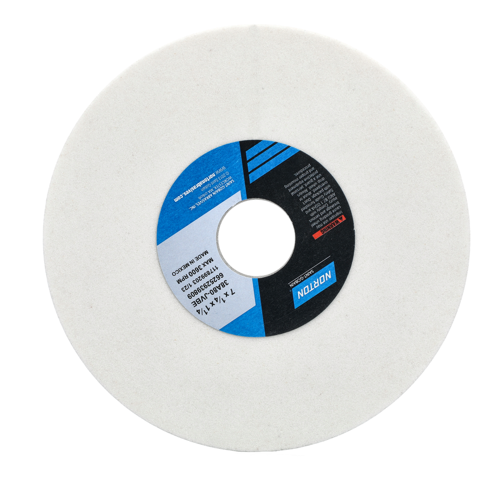 Norton7 x 1/4 x 1-1/4 in Type 01 Toolroom Wheel 38A 80 J VBE 66252939809 1 EA