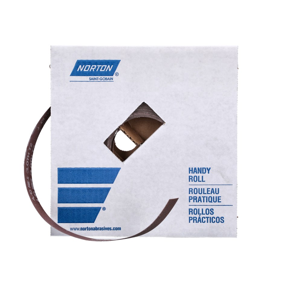 Norton Metalite 1 in x 50 Yd. Metalite Cloth Handy Roll P180 Grit Aluminum Oxide 66261126272 1 EA