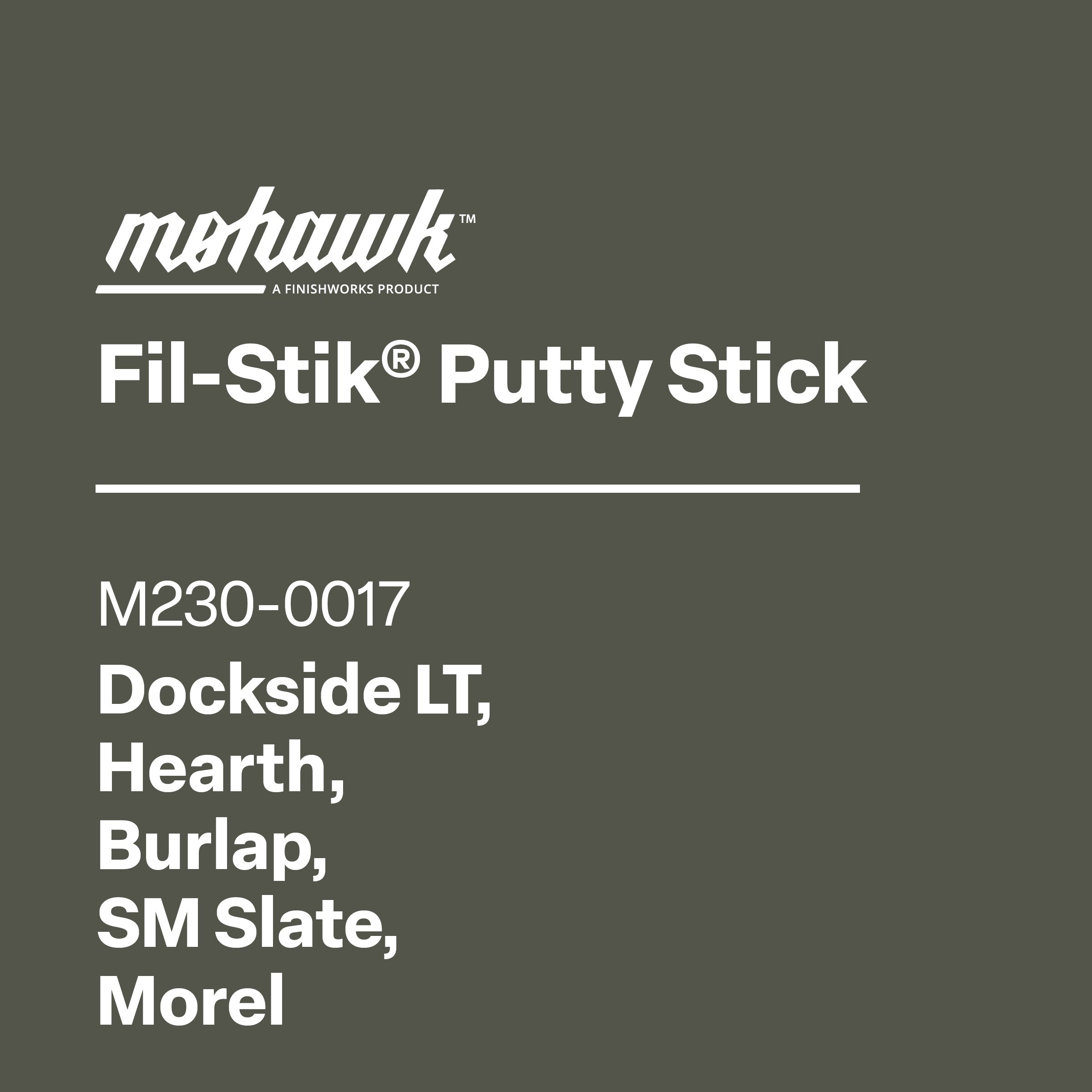 Mohawk Fil-Stik semi-hard wax wood repair touch-up stick M230-0017
