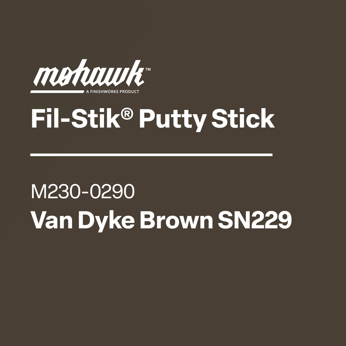 Mohawk M230-0290 Van Dyke Brown furniture touch-up filler stick