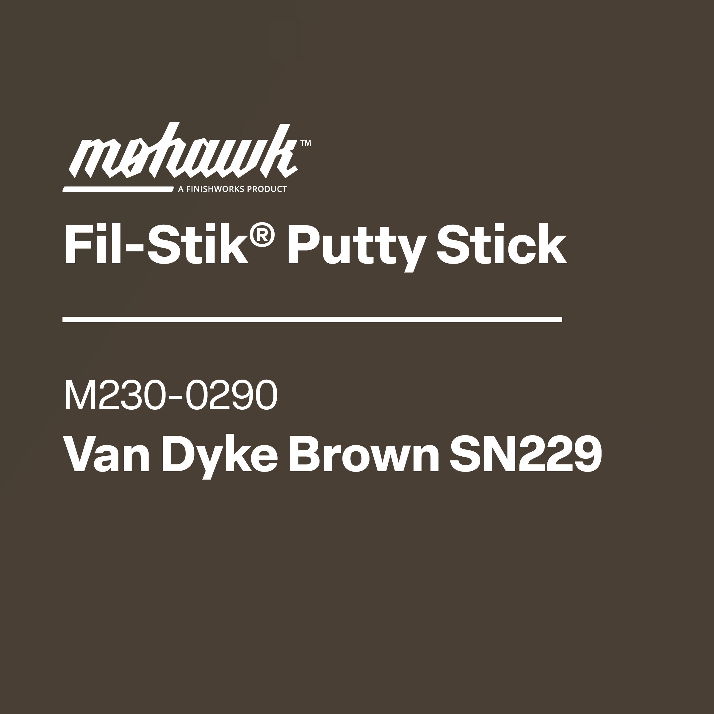 Mohawk M230-0290 Van Dyke Brown furniture touch-up filler stick