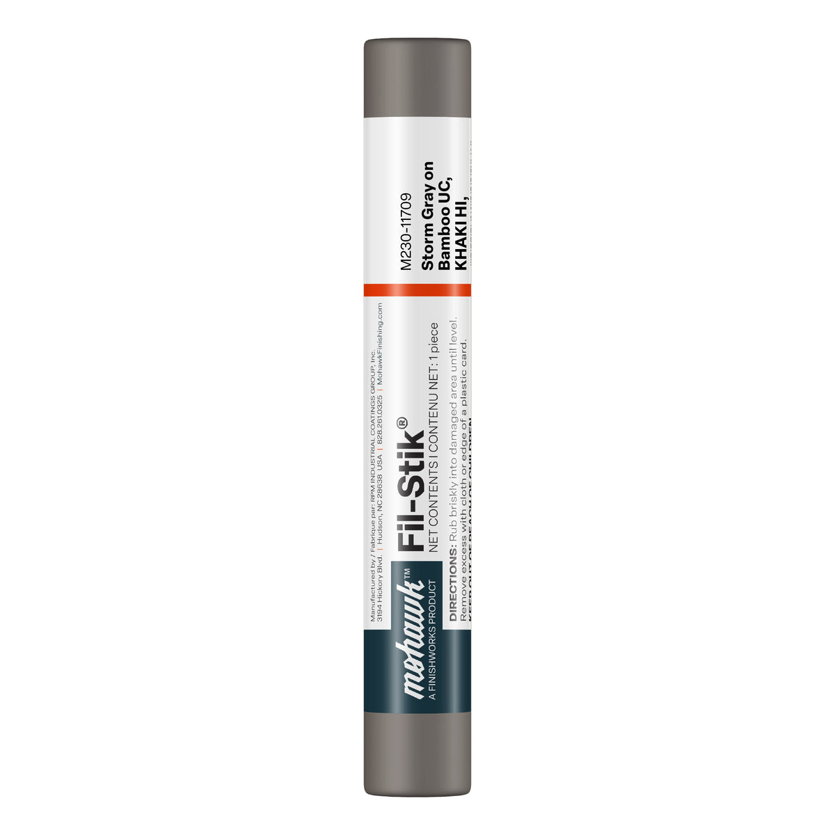 Mohawk Storm Gray On Bamboo UC Fil-Stik wax putty stick for wood repair