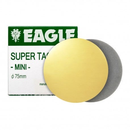 Eagle Super Tag Mini sanding disc with packaging on a white background