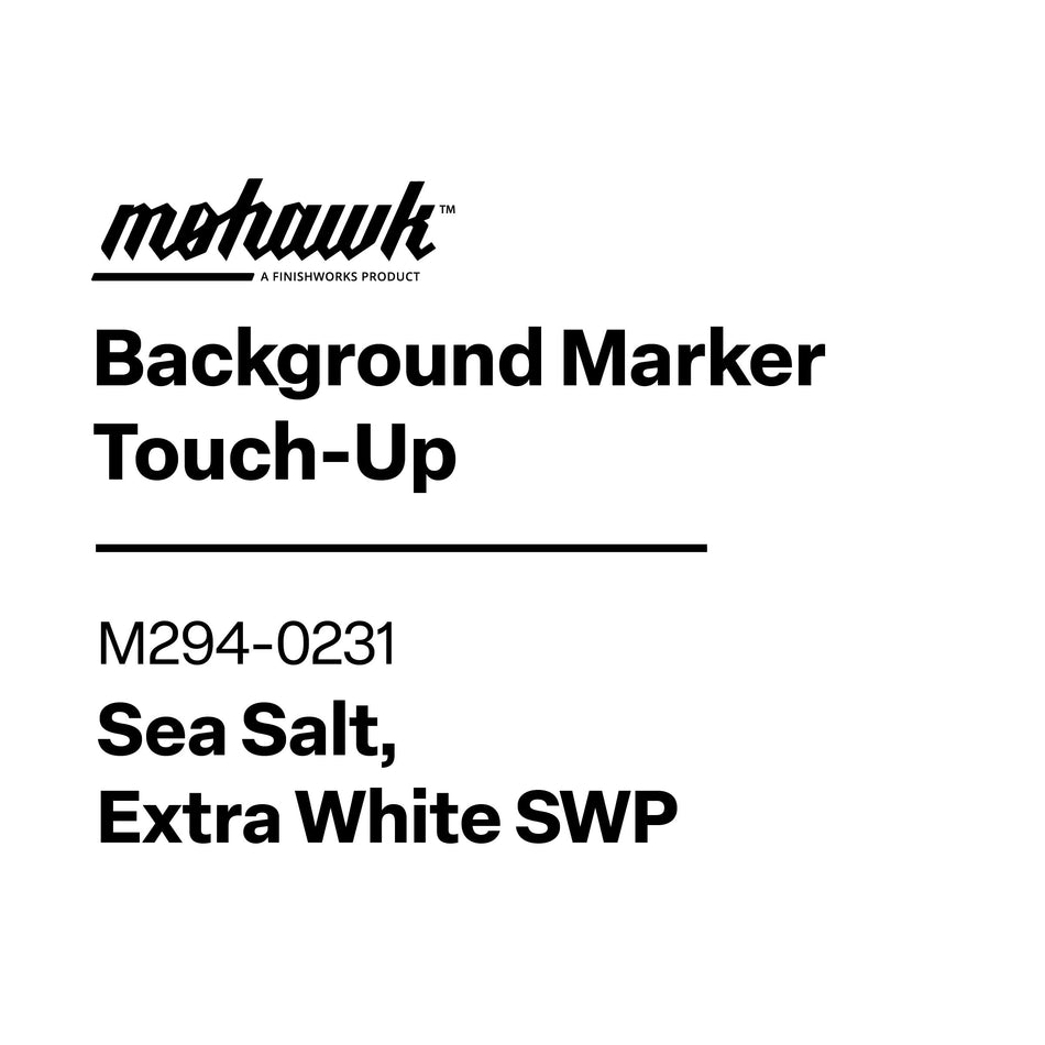 Label for Mohawk Background Marker Touch-Up in Sea Salt, Extra White SWP on a white background