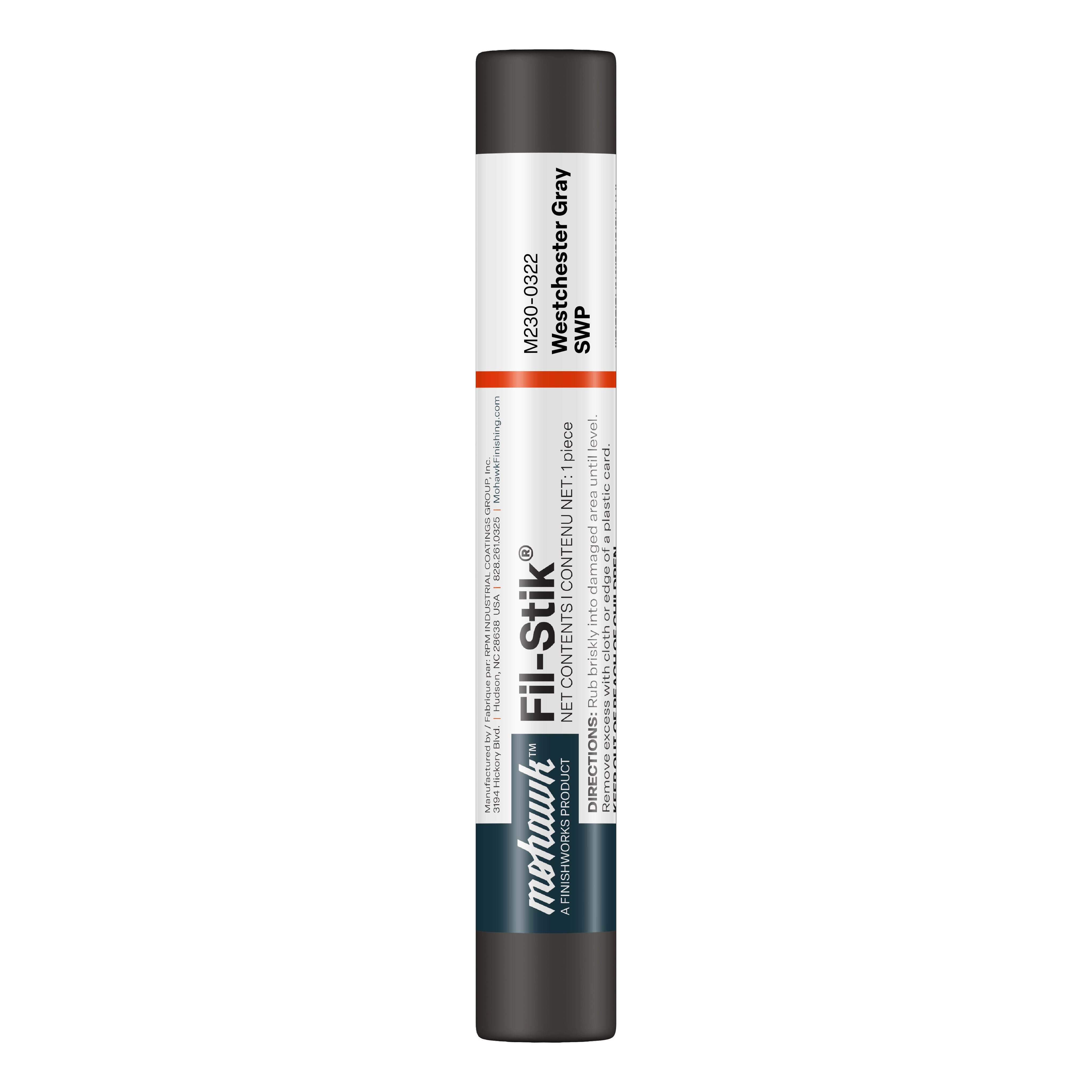 Mohawk Westchester Gray SWP Fil-Stik wax putty stick for wood scratch repair