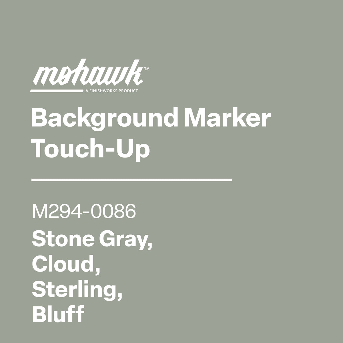 Gray background with Mohawk branding and text about background marker touch-up.