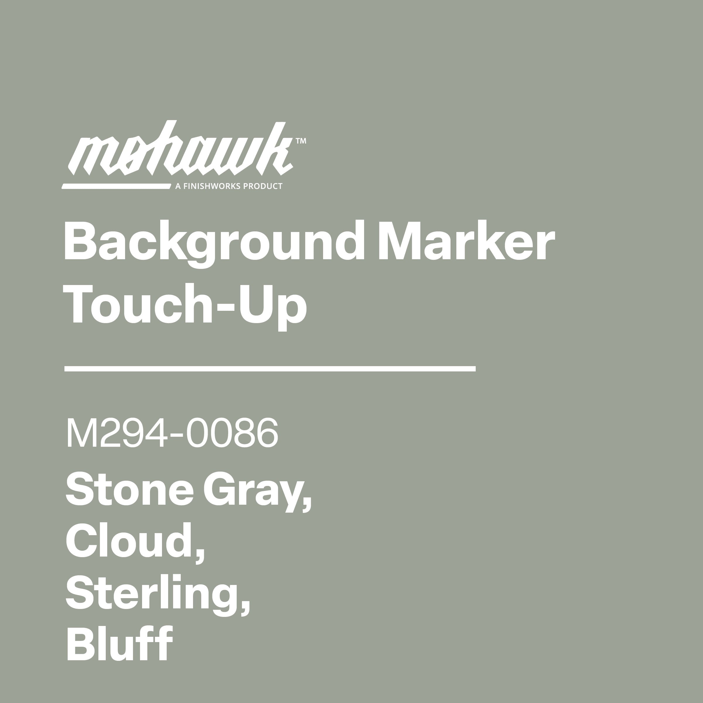 Gray background with Mohawk branding and text about background marker touch-up.