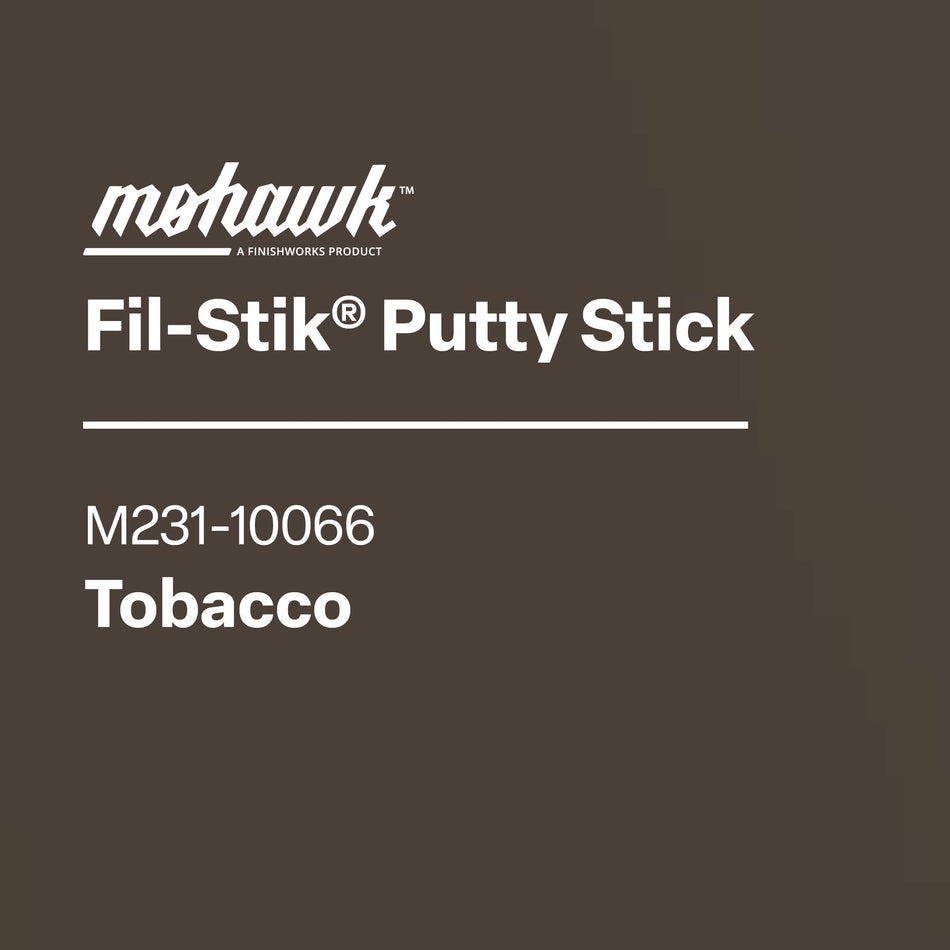 Product packaging for Mohawk Fil-Stik Putty Stick in Urban Gray on a gray background