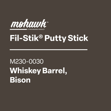Mohawk Fil-Stik Putty Stick label on a dark background