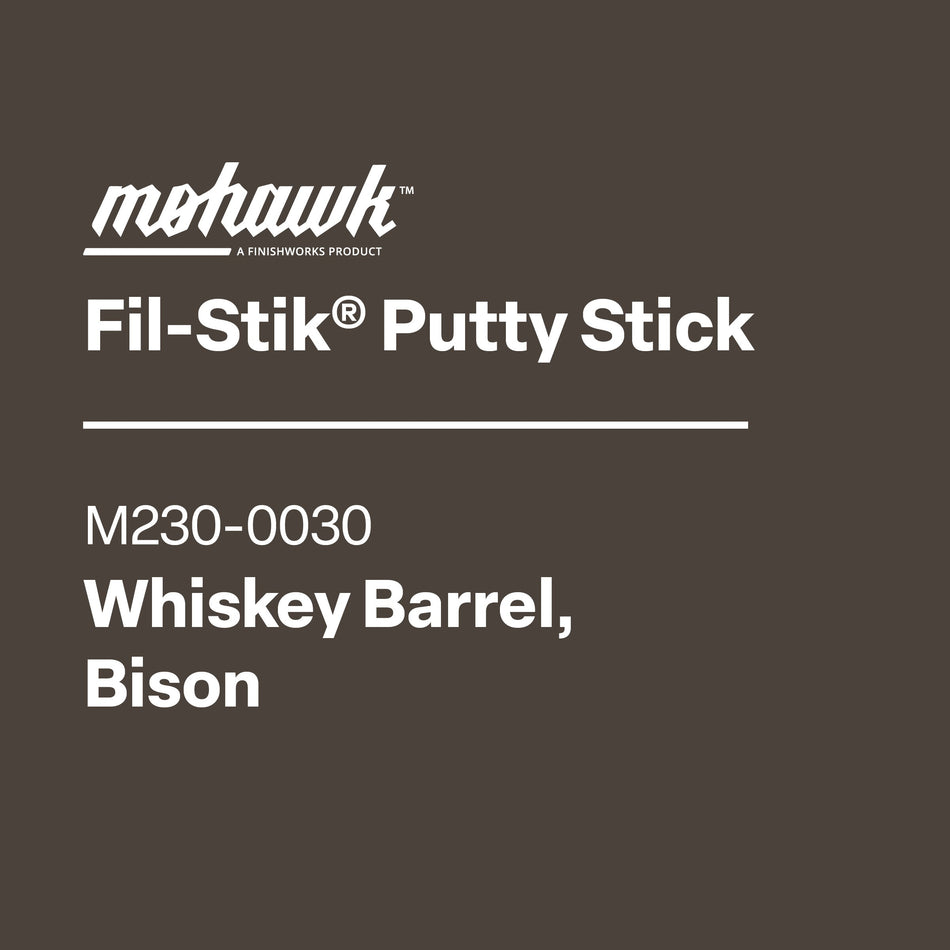 Mohawk Fil-Stik Putty Stick label on a dark background