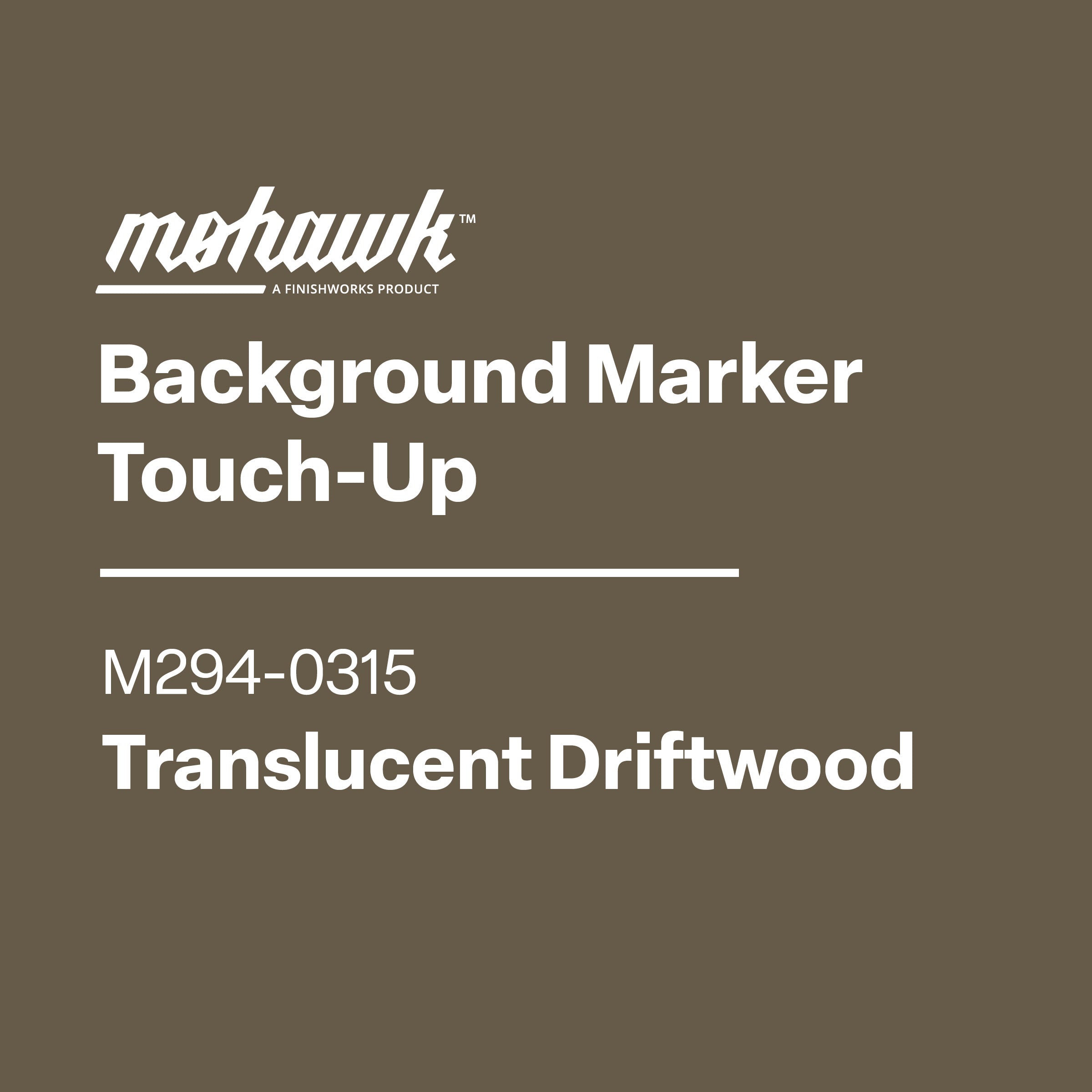 Mohawk Background Marker Touch-Up label on a brown background