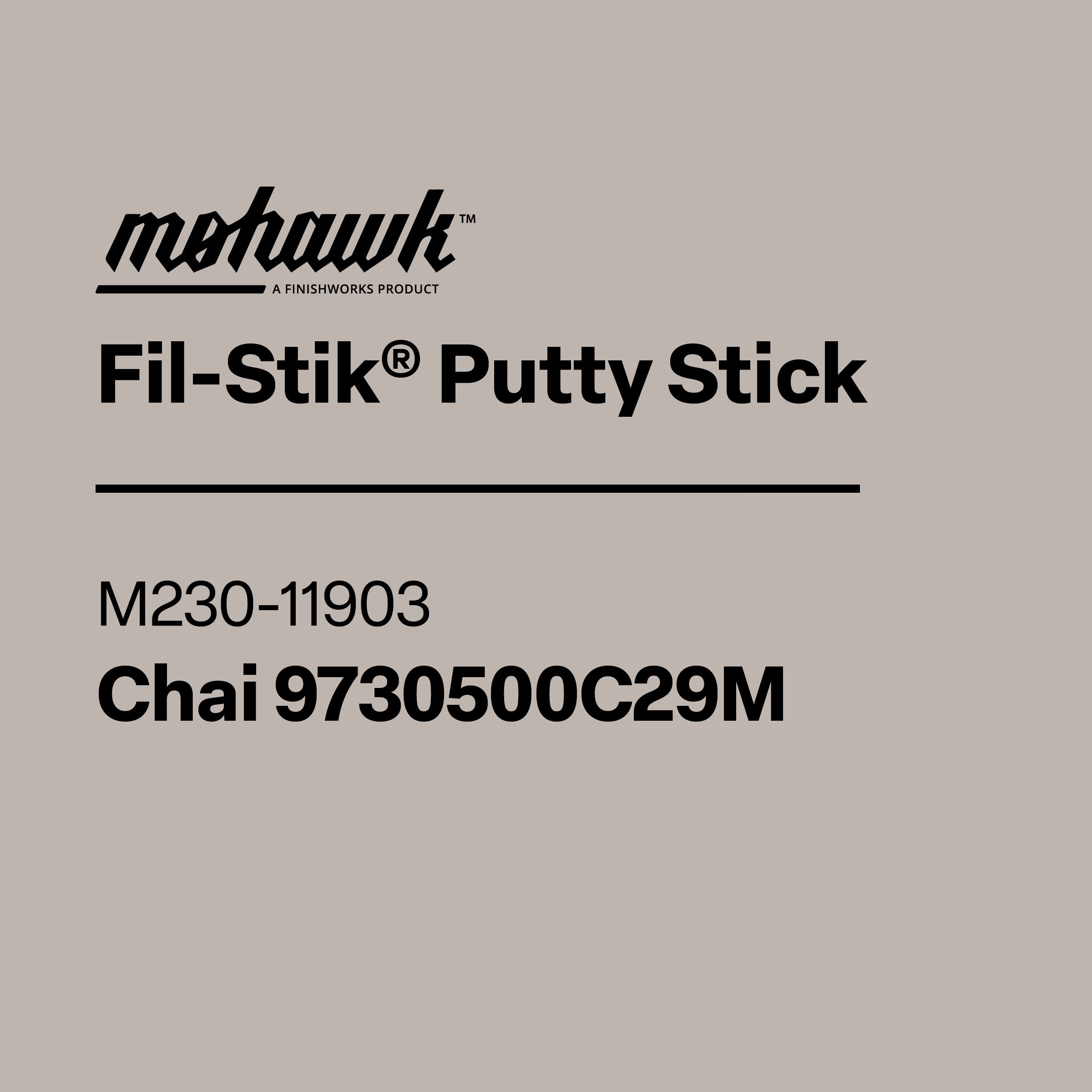 Mohawk M230-11903 Chai furniture scratch and nick touch-up stick