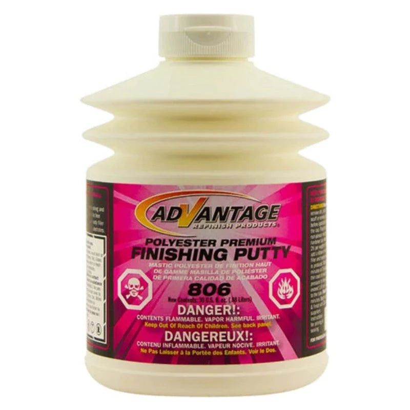 806 Premium Polyester Finishing Putty for smooth, easy-to-sand automotive body repairs 