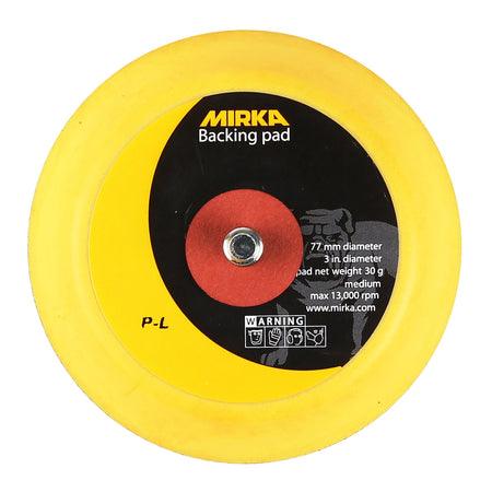 Mirka Backup Pad 3 in x.25 in Grip 6H Medium + Saver, 1/Pkg
