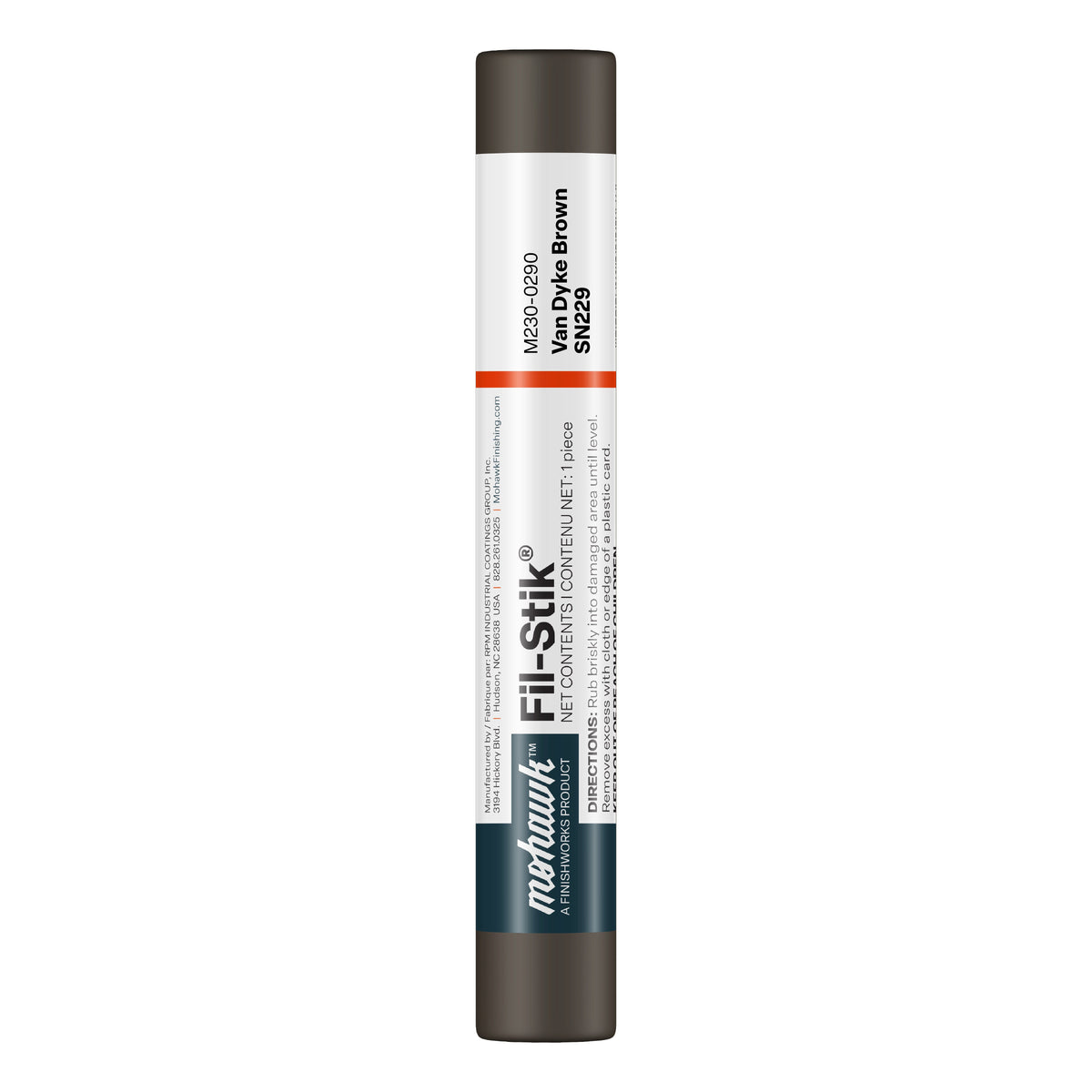 Mohawk Van Dyke Brown SN229 Fil-Stik wax putty stick for wood scratch repair