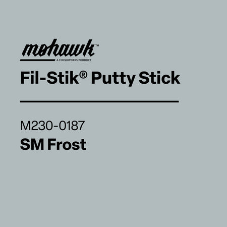 Product label for Mohawk Fil-Stik Putty Stick in Soft Cream color on a beige background