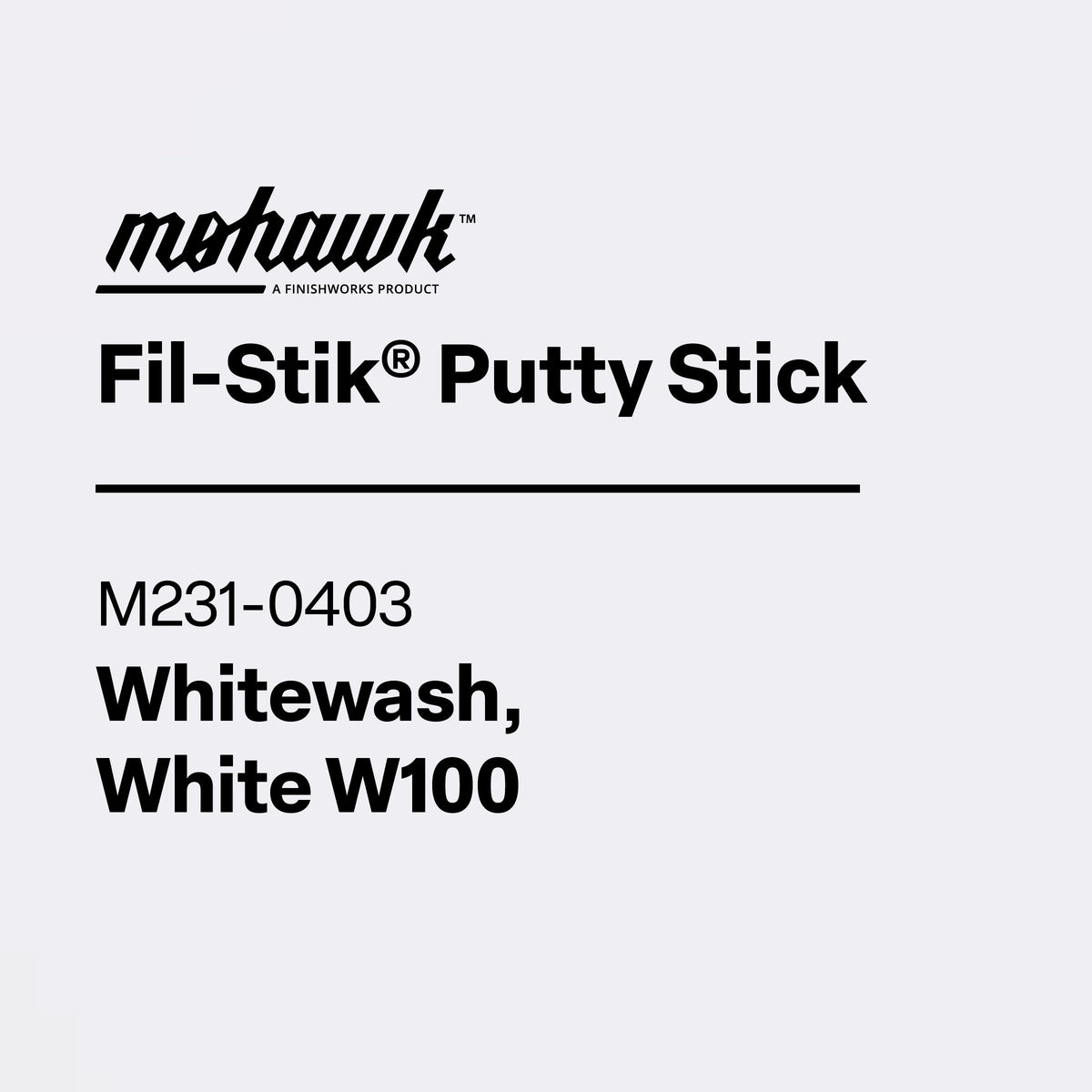Mohawk M231-0403 Whitewash furniture scratch and nick touch-up stick