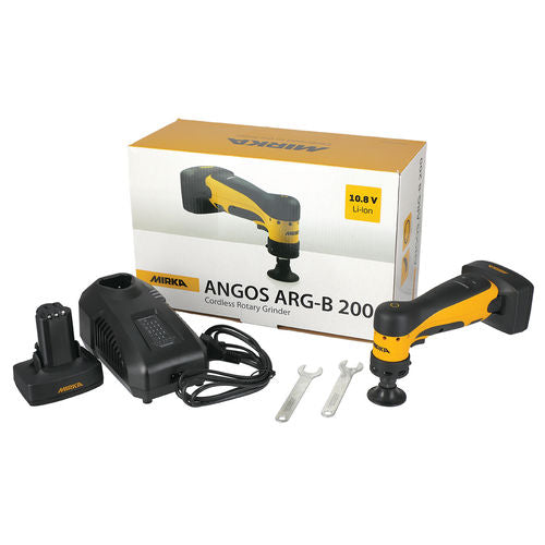Mirka ANGOS ARG-B 2000 rotary grinder with accessories and packaging on a white background