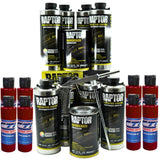 U-Pol Raptor Blood Red Bedliner Kit with Spray Gun