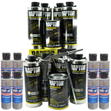 U-Pol Raptor Bright Silver Bedliner Kit with Spray Gun