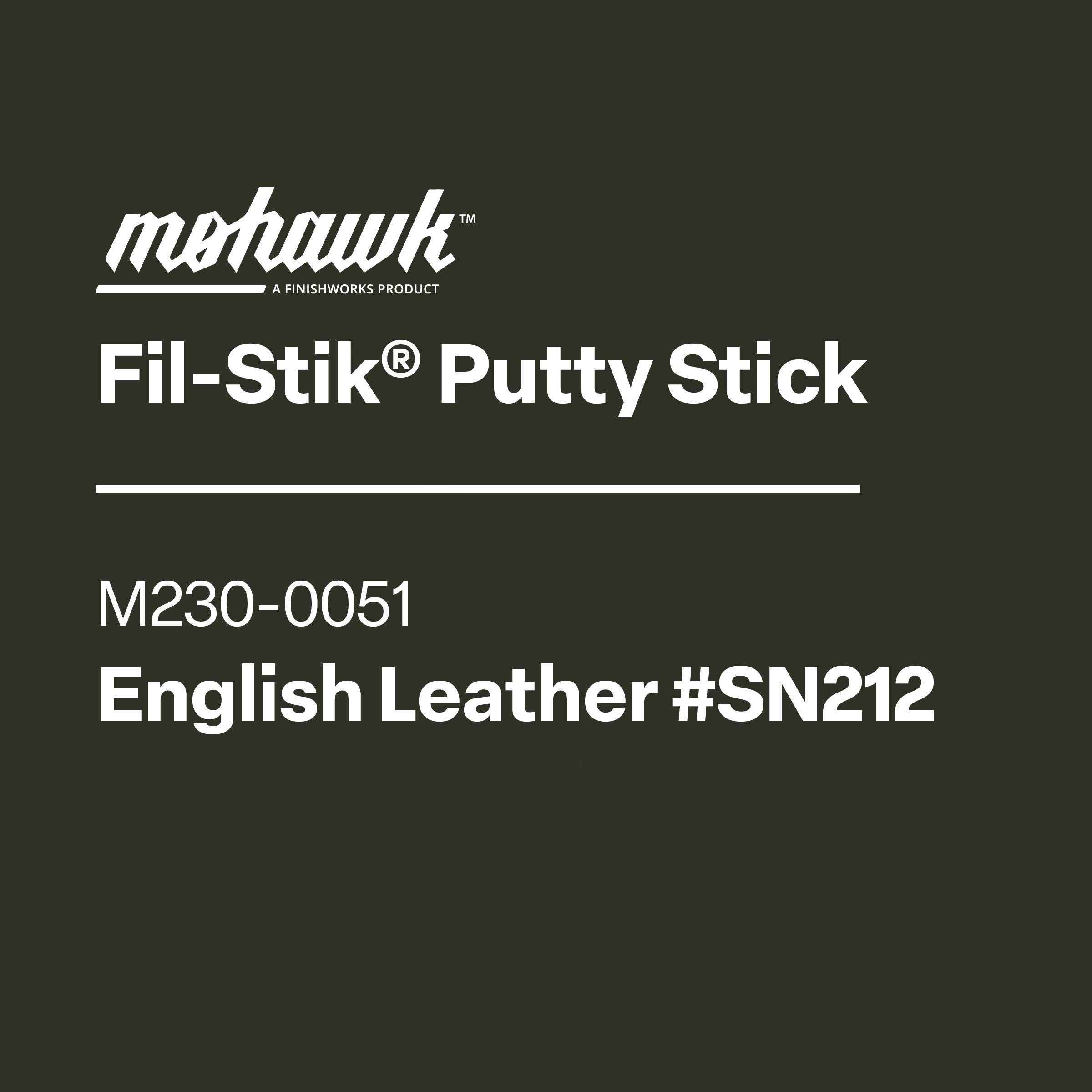 Mohawk Fil-Stik Putty Stick label on a black background