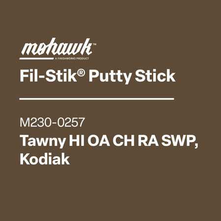 Mohawk M230-0257 Tawny HI OA CH RA SWP furniture touch-up filler stick