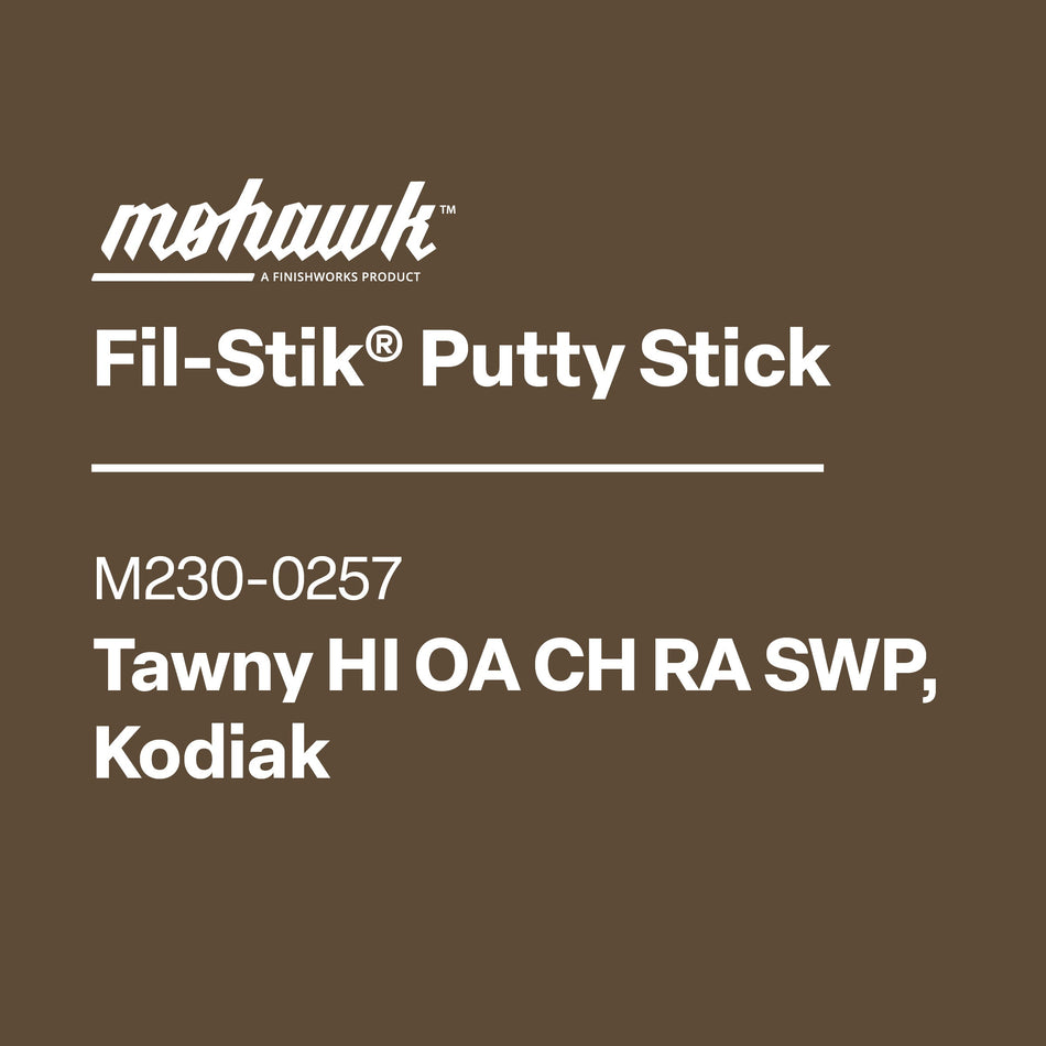 Mohawk M230-0257 Tawny HI OA CH RA SWP furniture touch-up filler stick