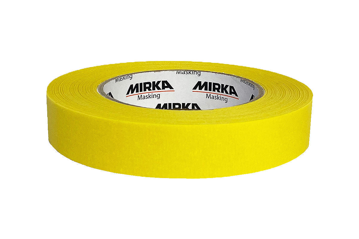 Mirka Masking Tape 120˚ Yellow Line .71 in x 180', 48/Pack