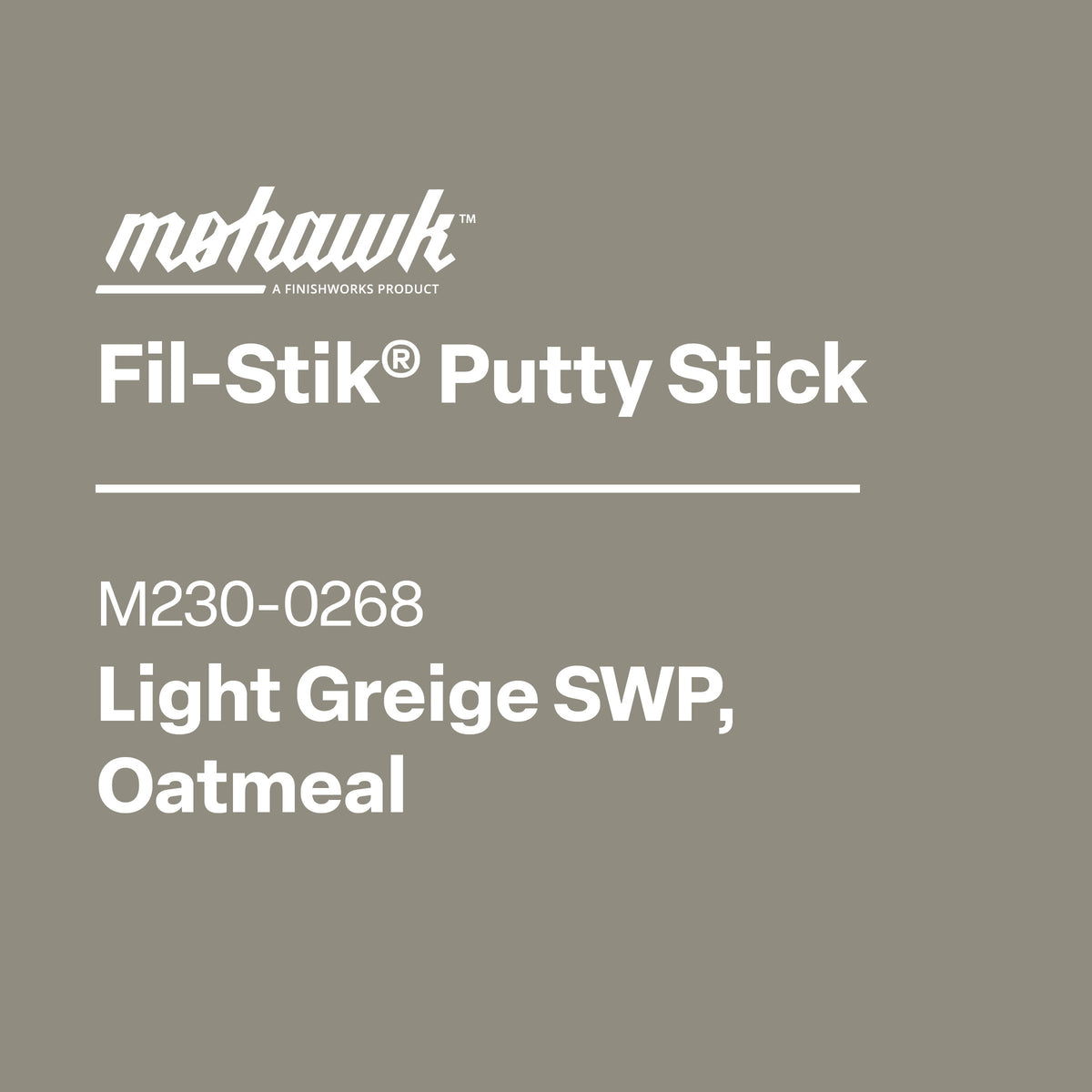 Mohawk M230-0268 Light Greige furniture scratch and nick touch-up stick