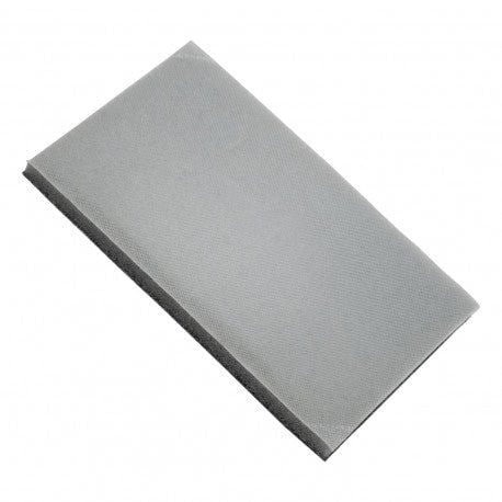 Rectangular gray sanding block on a white background
