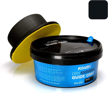 Kovax dry guide coat with a black and yellow tool on a white background
