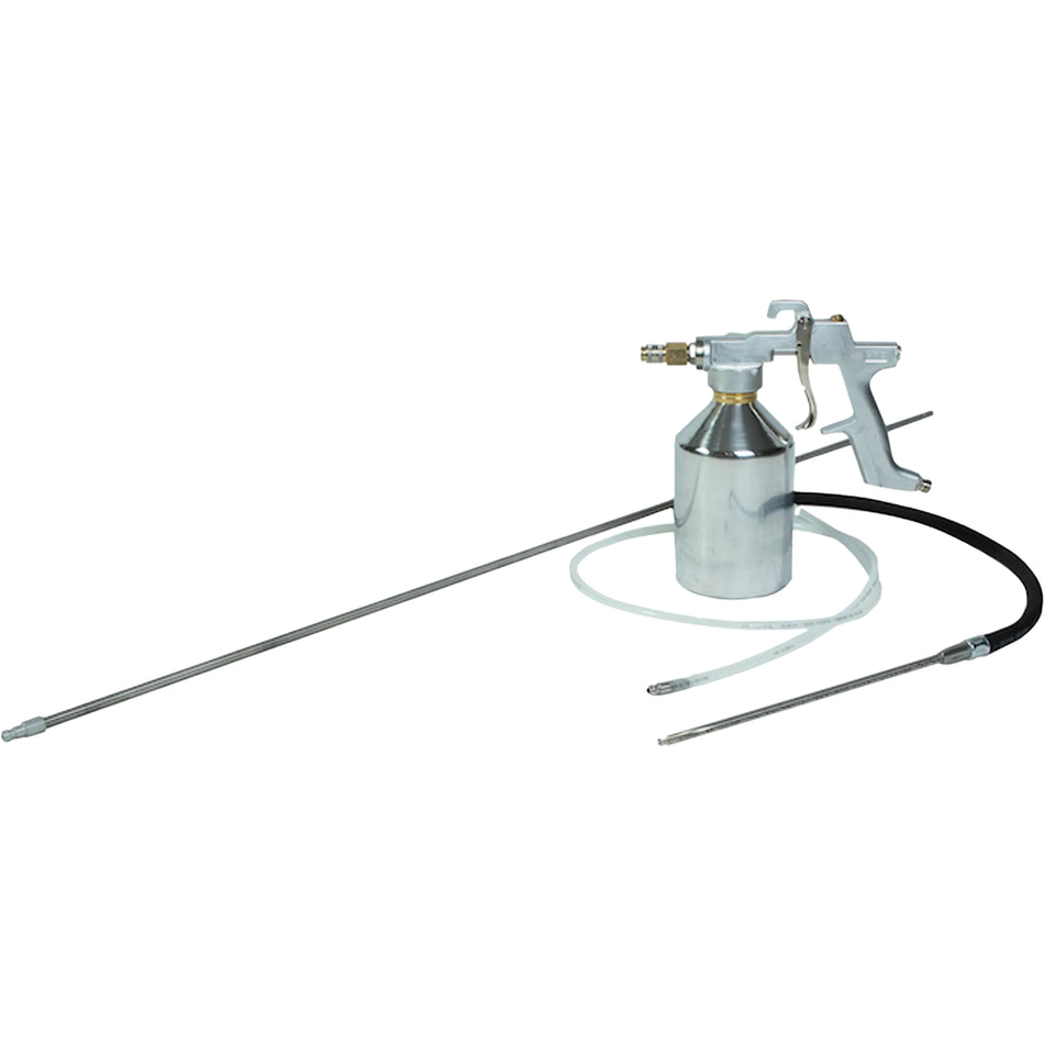 SATA HRS pressurised cup gun with 1.0 l cup (max. 10 bar), without material flow control, flexible nylon and hook wand (