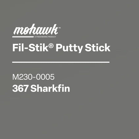 Mohawk Fil-Stik Putty Stick packaging with product name and color on a brown background