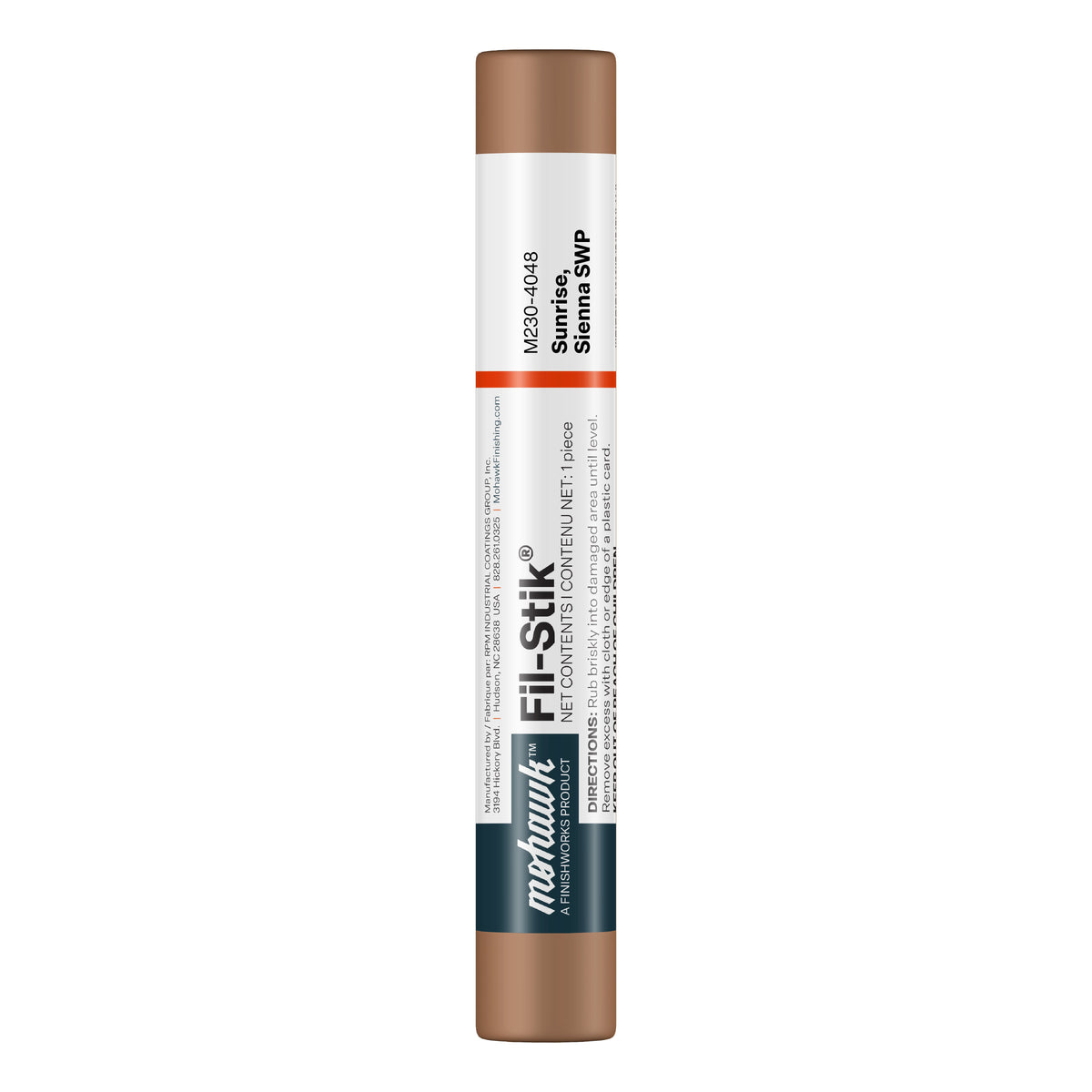 Mohawk Sunrise Sienna SWP Fil-Stik wax putty stick for wood repair
