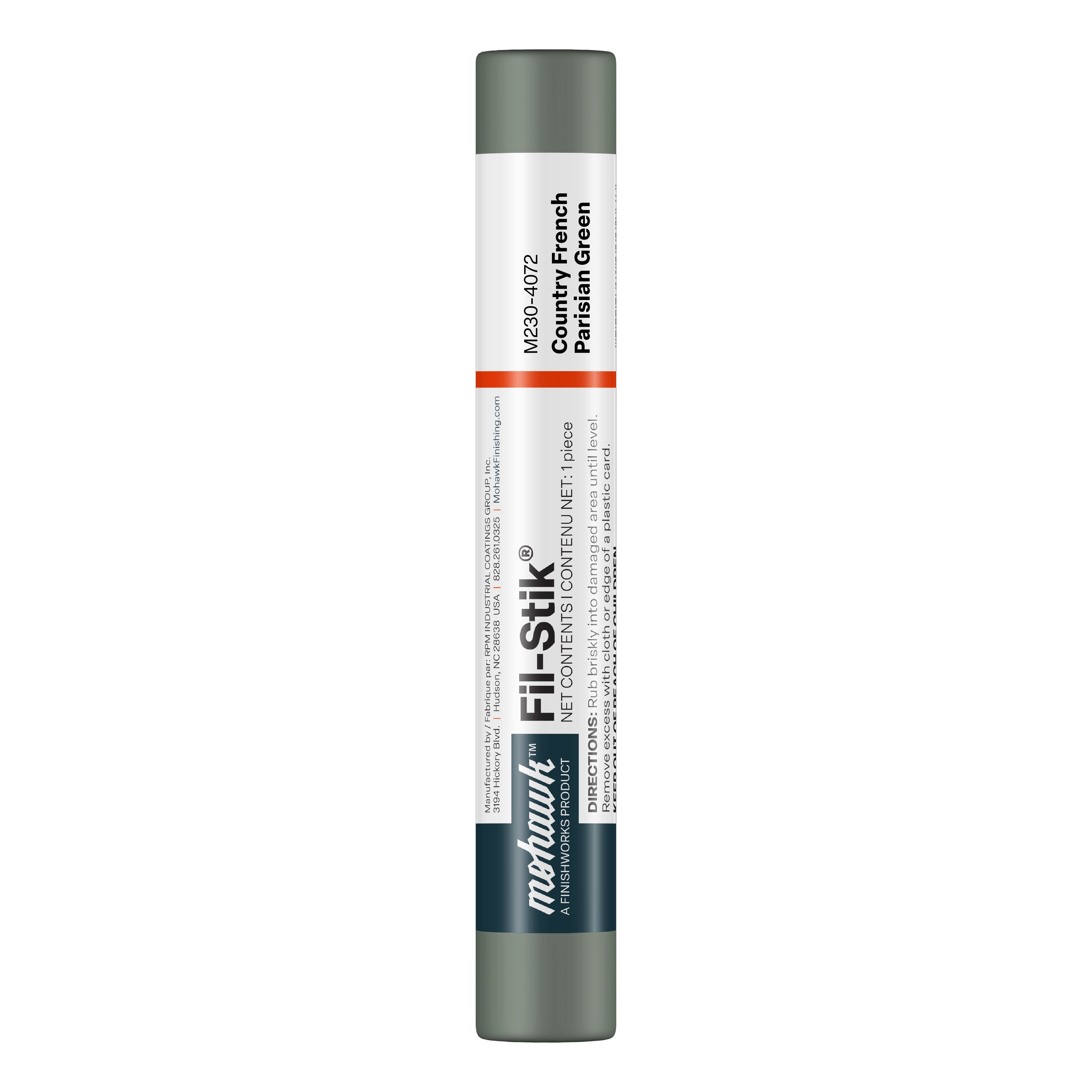 Mohawk Country French Parisian Green Fil-Stik wax putty stick for wood repair