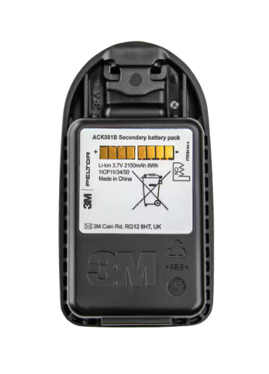 3M PELTOR Rechargeable LI-ION Battery Pack ACK081B, 3,7 Volt, 2150mAh, 8Wh,
